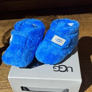 UGG Fluffy Blue Kids Slippers